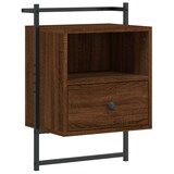 thumbnail of vidaXL Wand-Nachttisch Braun Eiche 40x30x61 cm Holzwerkstoff