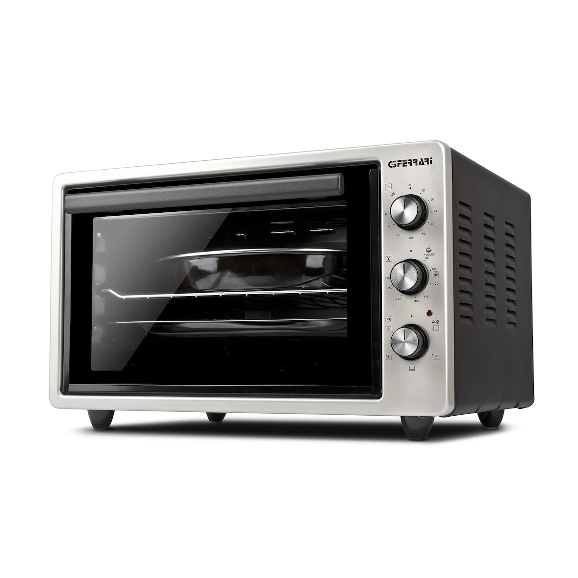 G3 Ferrari "Rostò 45" Forno Elettrico Ventilato, 1400 W, Argento Nero, 45 litri, 59x32.7x45.5 G10153