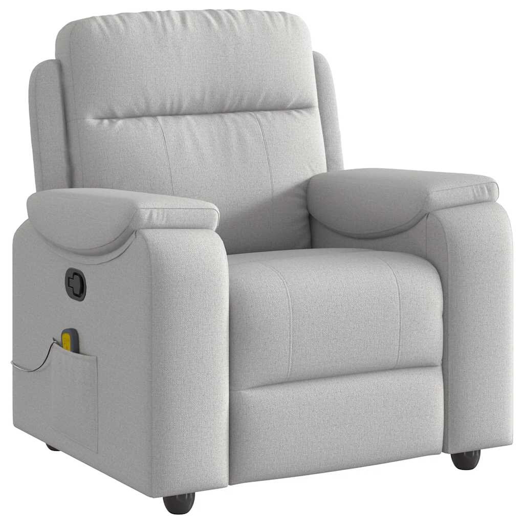 vidaXL Massagesessel Wolkengrau Stoff
