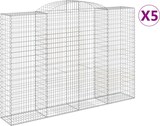 thumbnail of vidaXL Gabionen mit Hochbogen 5 Stk. 300x50x200/220cm Verzinktes Eisen