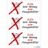 thumbnail of HERMA Hinweisetikett 5742 Werbung 79x34mm sw/rt 3 St./Pack