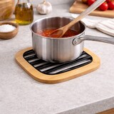 thumbnail of WellHome - Küchenuntersetzer aus Metall und Bambus in Schwarz 17x17 cm - A-mesa