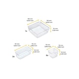 thumbnail of Emuca Kit de 10 Cubos organizadores Cube para cajón, Plástico, Transparente