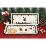 thumbnail of Friend 2x Weihnachts-Kuchenplatte rechteckig Porzellan 35x15,5 cm