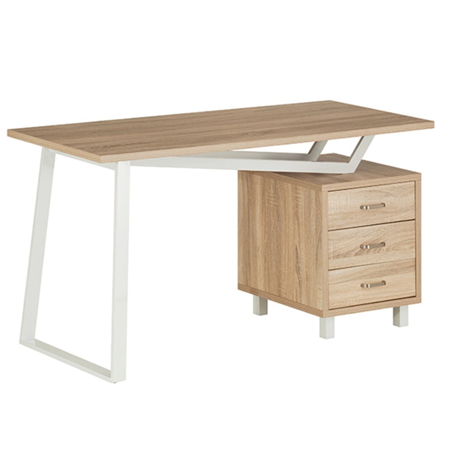 Mod. ELEGANT OAK Scrivania Tavolo per computer Mobile con Cassetti per camera ufficio by Yelloo