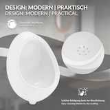 thumbnail of ECD Germany Urinal Weiß 35×46×30 cm Zulauf hinten – Keramik Pissoir oval, spülrandlos, moderner Stil, senkrechter Ablauf