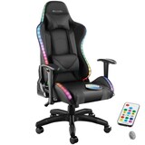thumbnail of tectake Sedia da ufficio Tartaros, LED, funzione massaggio  nero/nero