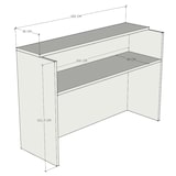 thumbnail of Oficit. Mostrador laminado blanco. Fácil de montar. Fabricado en España. Medidas: 160x50x105 (ancho x fondo x alto)