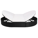 thumbnail of vidaXL Outdoor-Lounge-Bett mit Polster Poly Rattan Schwarz