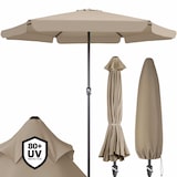 thumbnail of Kingsleeve Sonnenschirm 330 cm mit Kurbel Schutzhülle UV Schutz 80+ wasserabweisend Taupe