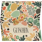 thumbnail of Gutscheinkarte DL 240g Graskarton Colorful plants 10+10 Stück