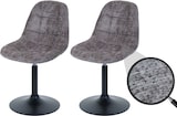 thumbnail of 2er-Set Esszimmerstuhl | HxBxT 83x47x43cm | Sitzhöhe 47cm | Stahl FSC® Stoff/Textil Chenille | Braun | Küchenstuhl Stuhl Drehstuhl