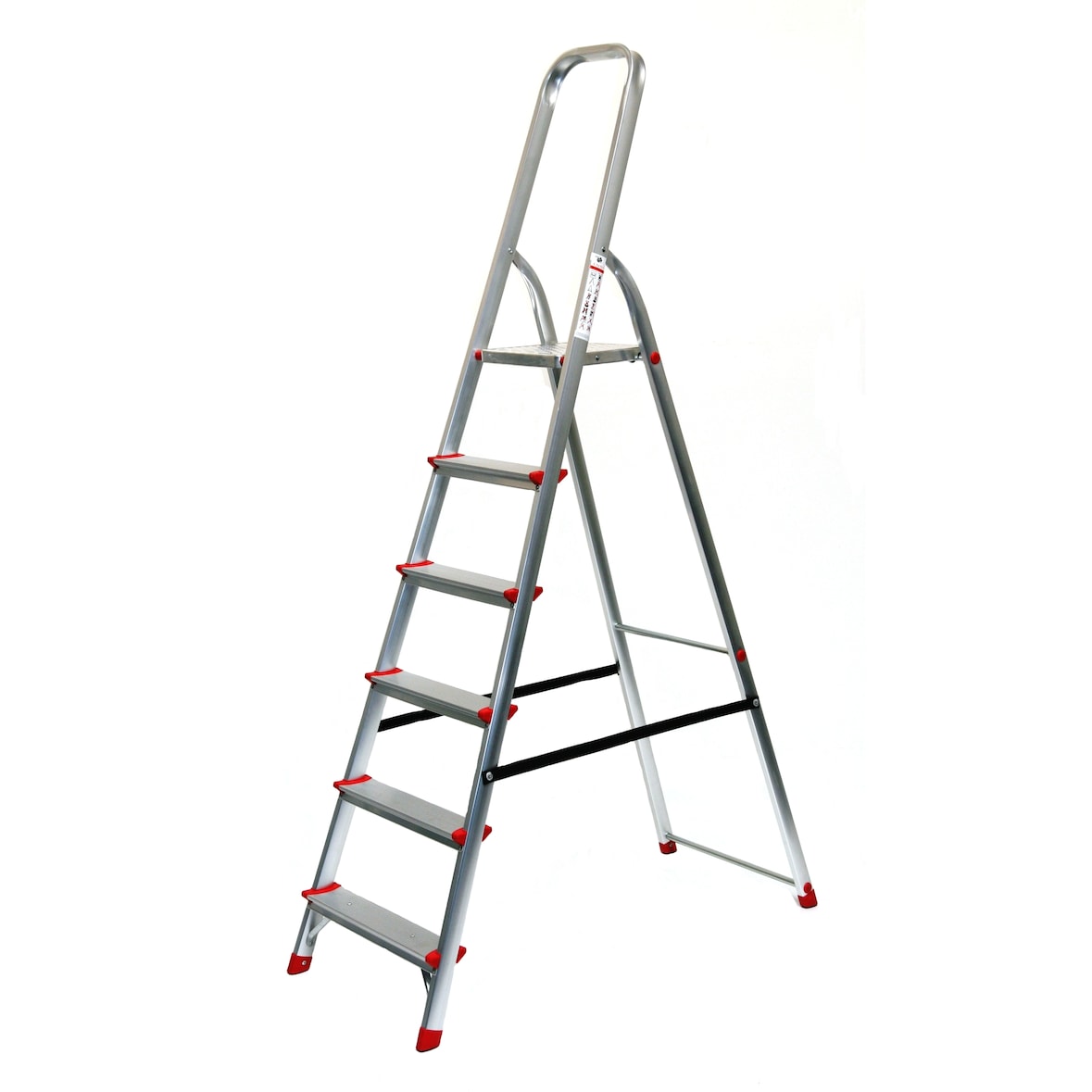 Stehleiter 6 Stufen 203x51cm Alu SZAGATO 6 Stufen Leiter Alu Stehleiter 6-stufig Bockleiter 6 Stufen Haushaltsleiter 6 Stufen Alu Stehleiter 6 Stufen