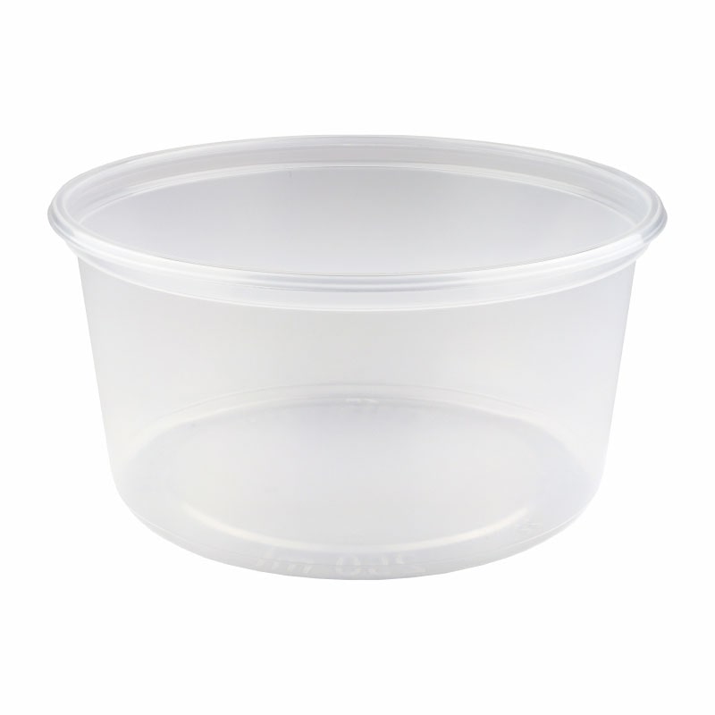 1000x Verpackungsbecher PP 250 ml Ø 100 mm H 48 mm rund glatt transparent