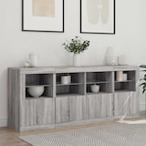 thumbnail of vidaXL Sideboard mit LED-Leuchten Grau Sonoma 163x37x67 cm