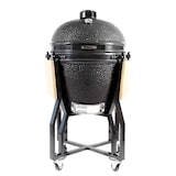 thumbnail of Barbecue à charbon de bois Kamado Céramique Gris - 2 zones de cuisson Grill & Fumoir Ø56cm - Barbecue mobile + 2 tablettes INTEC
