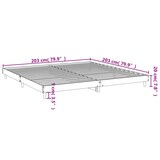 thumbnail of vidaXL Bedframe massief hout wit 200x200 cm