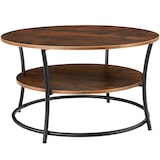 thumbnail of tectake Mesa de café Cromford 80x46cm  Madeira Industrial Escura, Rústica