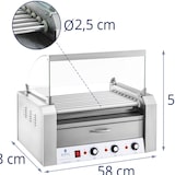thumbnail of Royal Catering Asador de salchichas - 9 Rodillos - Cajón calentador - Acero Inox