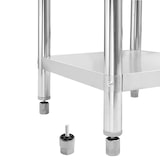 thumbnail of Table de travail de cuisine avec dosseret 80x60x93 cm Inox
