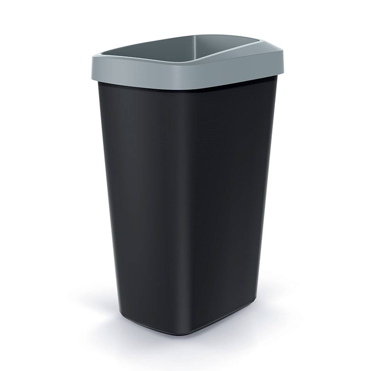 Keden Compact Q Recycling-Mülleimer 45 l mit offenem Deckel in Grau