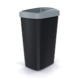 thumbnail of Keden Compact Q Recycling-Mülleimer 45 l mit offenem Deckel in Grau