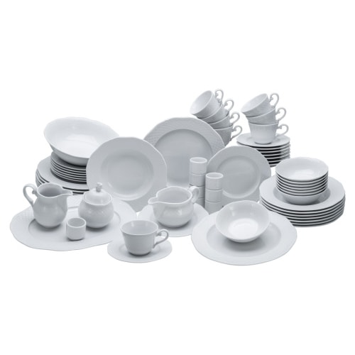 CreaTable Arianne Weiss Kombiservice 61-tlg Porzellan