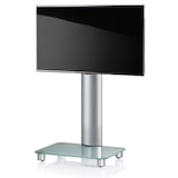 thumbnail of Bilano Fernsehtisch mit 1 Glasablage und Rädern Silberfarbig, Mattglas.
