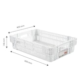 thumbnail of GILAC Caisse ajourée empilable emboîtable HACCP 600 x 400 - 27 L - Blanc G180221