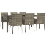 thumbnail of HELLOSHOP26 - Muebles de comedor de jardín 7 piezas ratán gris y cojines 02_0014896