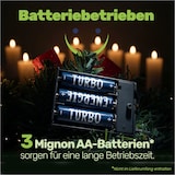 Batteriebetriebene Kerzen mit AA-Batterien.