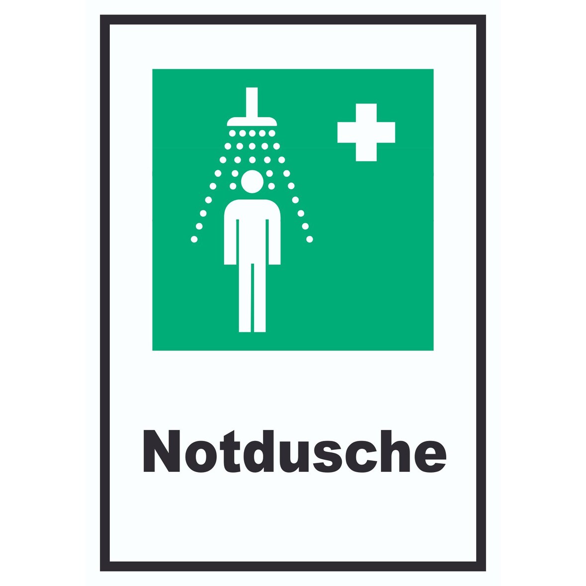 Notdusche Schild A5 (148x210mm)