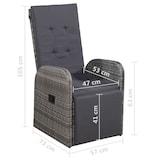 thumbnail of vidaXL 3-tlg. Bistro-Set mit Auflagen Poly Rattan Grau