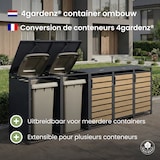 thumbnail of 4gardenz® Kliko Ombouw 4 kliko - Afvalbak-ombouw- Containerombouw Weerbestendig - Houtlook