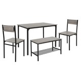 thumbnail of ML-Design Esstisch mit 4 Stühlen, Eiche hell, Essgruppe 5-tlg. für 4 Personen, Holztisch mit Metallbeinen, Esszimmerstühle, Küchentisch Set,