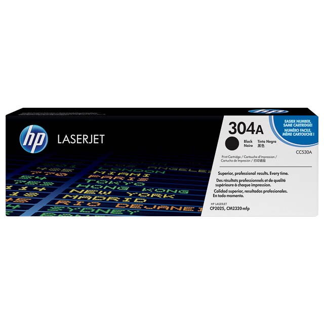 HP Cartucho de toner 304A Preto Original para LaserJet