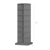 thumbnail of Schuhschrank drehbar 360 Grad Grau, 28 Paar, 7 Ebenen, platzsparender Drehturm aus MDF und Spanplatte, modernes Design, leicht zu montieren