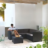 thumbnail of SHAF - Set de Muebles de Jardín y Terraza Oasis Color Grafito Tres Piezas: Sofá Canapé 3 y 2 Plazas y Mesa de Centro con Almacenaje