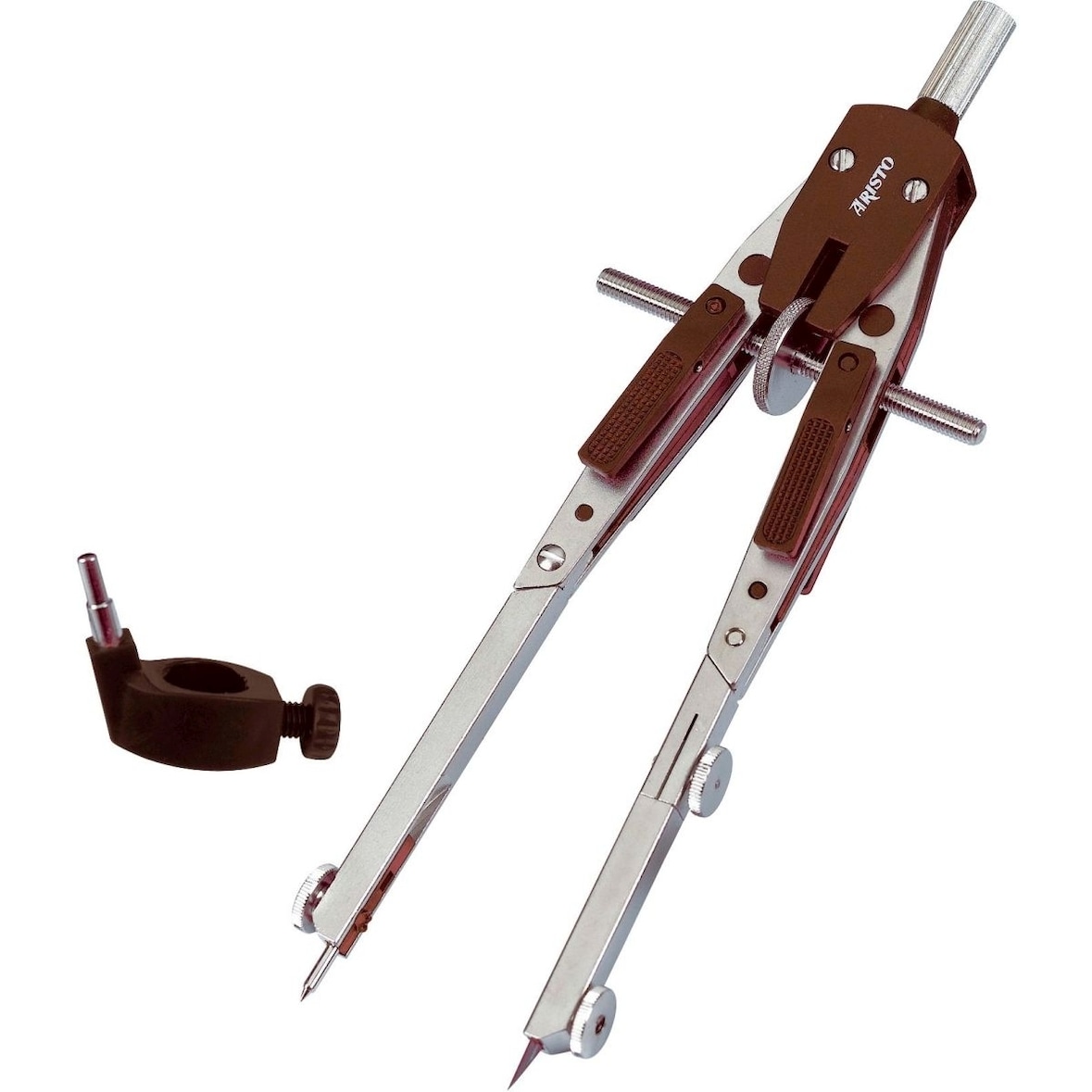 Schnellverstellzirkel max. 400mm Länge: 170mm weinrot/silber Packung mit 5 Stück