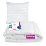 thumbnail of Bettenset 155x220 2 teilig OEKO-TEX - Bettdecke 155x220 Set mit Kissen 80x80 (Kopfkissen) - Ganzjahres Bettdecke / Steppdecke