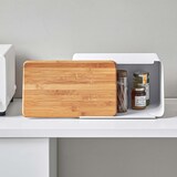 thumbnail of Yamazaki Home Brotkasten weiß Brotkorb Brotbox Brotbehälter mit Bambus Schneidebrett