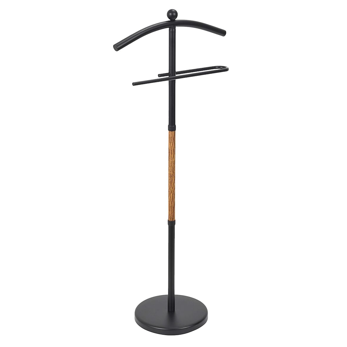 Cabide de roupa – Valet Stand masculino – Suporte de roupa independente com suporte para calças – Preto