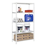 thumbnail of Schwerlastregal METAL SHARK | HxBxT 180x90x40cm | Fachlast 180kg | Weiß-Verzinkt