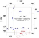 thumbnail of Chefgastro Kühl- und Frierzelle 2200mm hoch - 120mm BxTxH 1500x1500x2200mm