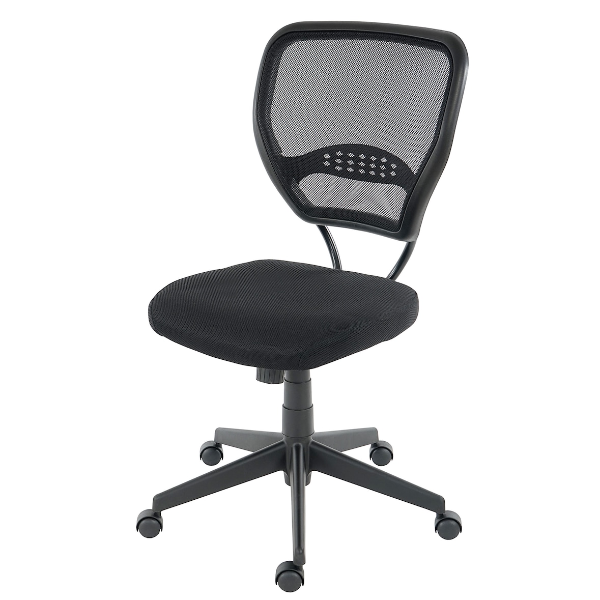 Profi-Bürostuhl Seattle, Chefsessel Drehstuhl, 150kg belastbar, Stoff/Textil ~ schwarz ohne Armlehnen