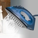 thumbnail of CLEANmaxx Dampfbügeleisen mit Temperatureinstellung 2200W blau/dunkelblau m. Keramiksohle + CH-Stecker