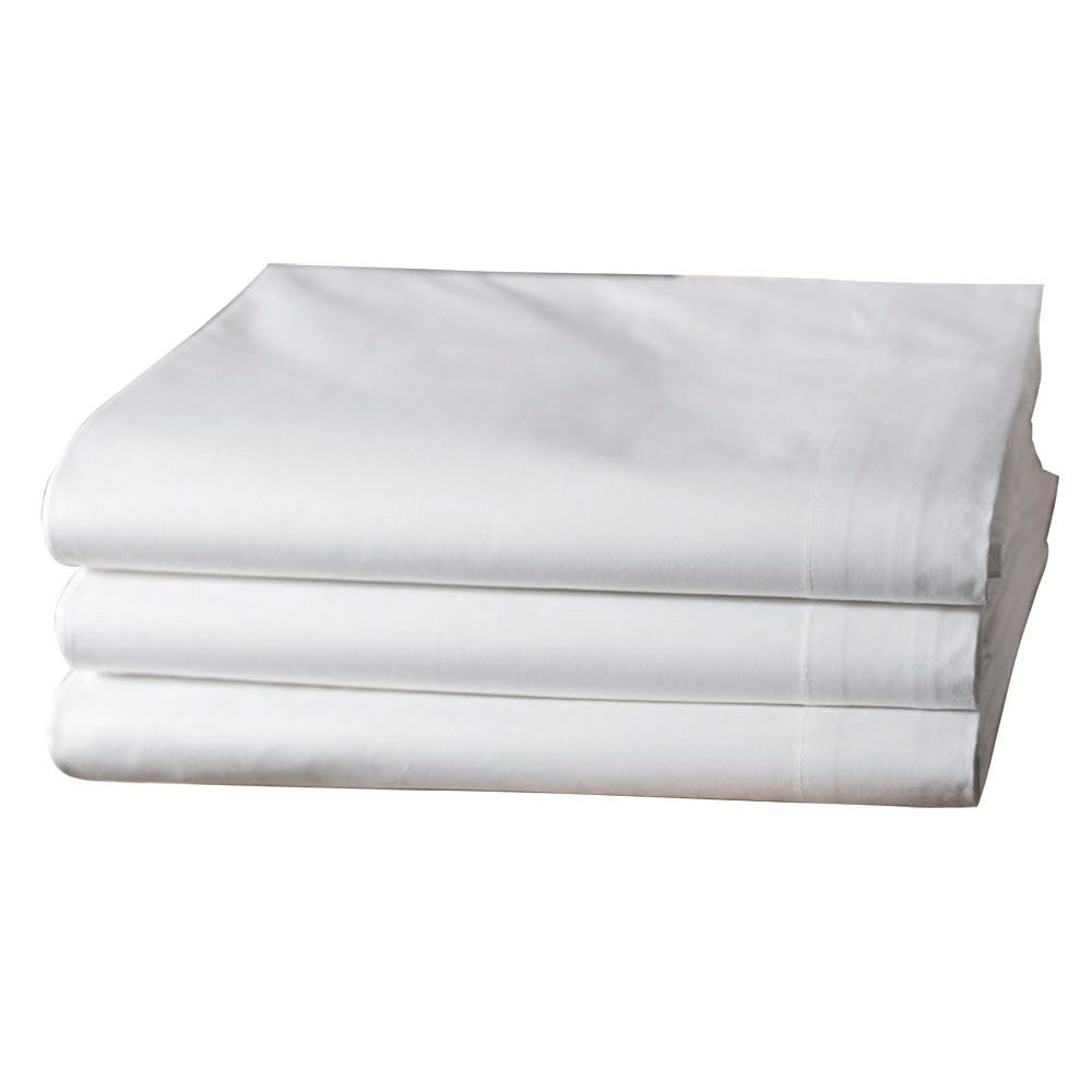 RS Textil - Sábana encimera Hostelería 100% Algodón PERCAL 200 hilos. Cama 200 cm (290x270 cm)