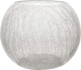 thumbnail of Transparente Craquelé-Kugelvase aus Glas - Rond Verre Lou De Castellane