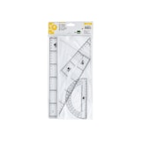thumbnail of LIDERPAPEL - Juego Escuadra y Cartabon 25cm Regla 30cm y Semicirculo 15cm Liderpapel en Petaca Incolora