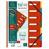 thumbnail of Exacompta 55075E 8x Ordnungsmappe HARMONIKA mit ausgestanzten Fenstern und Gummizug, aus Colorspan-Karton, 7 Fächer, für DIN A4 - Rot